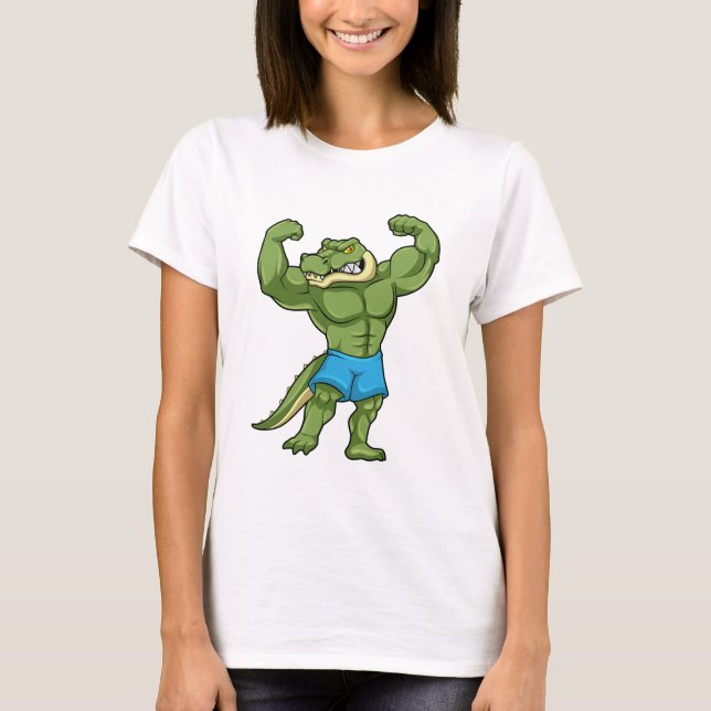Camiseta Crocodilo como Bodybuilder extreme (Frente)