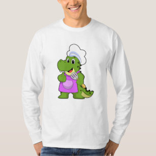 Camiseta Crocodilo como Cozinhar com Espatula