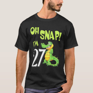 Camiseta Crocodilo Dançando Feliz Meu Aniversário Oh Snap I
