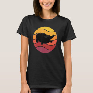 Camiseta Crocodilo de Alligador Cónico Retro Lover Sunset R
