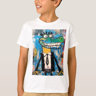 Camiseta Crocodilo de Arte da Rua Gator do grafite
