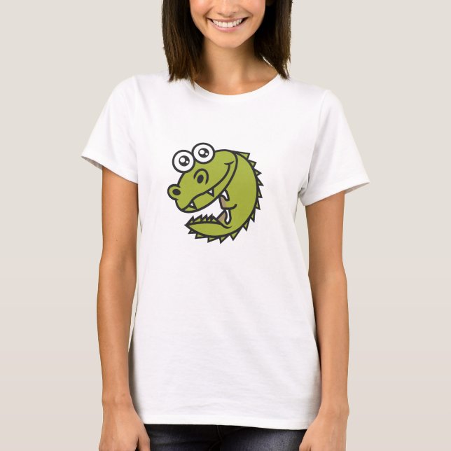 Camiseta Crocodilo de Bebê Cute (Frente)