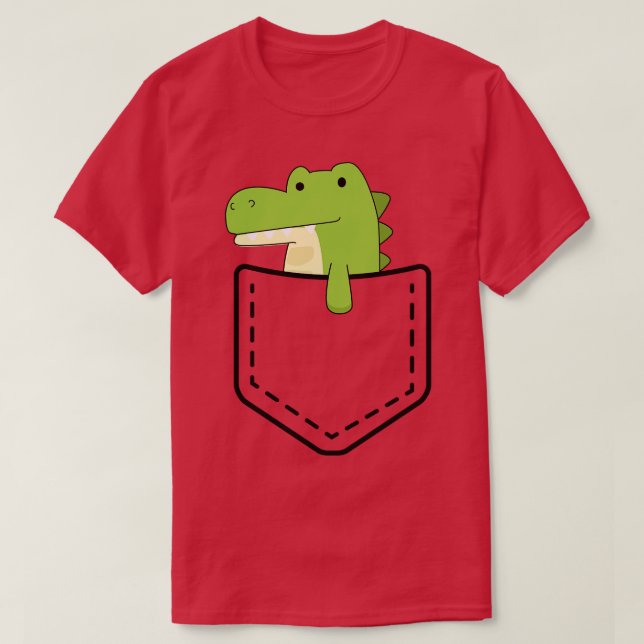 Camiseta Crocodilo de bolso (Frente do Design)