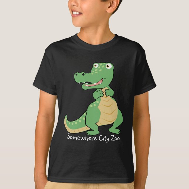 Camiseta Crocodilo de Cartoon (Frente)