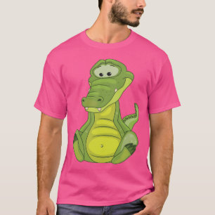 Camiseta Crocodilo de Cartoon Cute Kawaii
