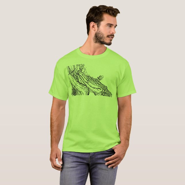 Camiseta Crocodilo de Enchimento (Frente Completa)