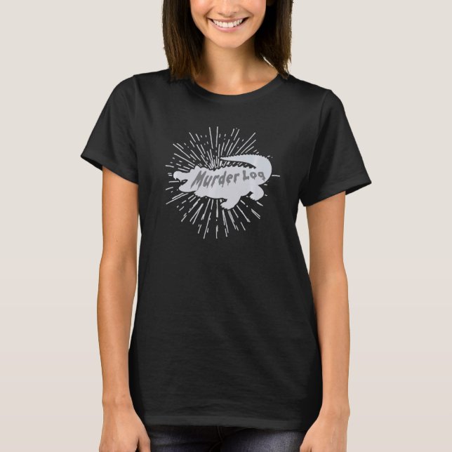 Camiseta Crocodilo de Log de Assassinato do Alligator (Frente)