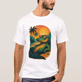Camiseta Crocodilo de Verão sem fim - Retro