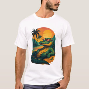 Camiseta Crocodilo de Verão sem fim - Retro