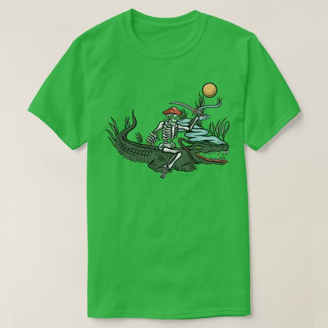 Camiseta Crocodilo e pirata (Frente do Design)