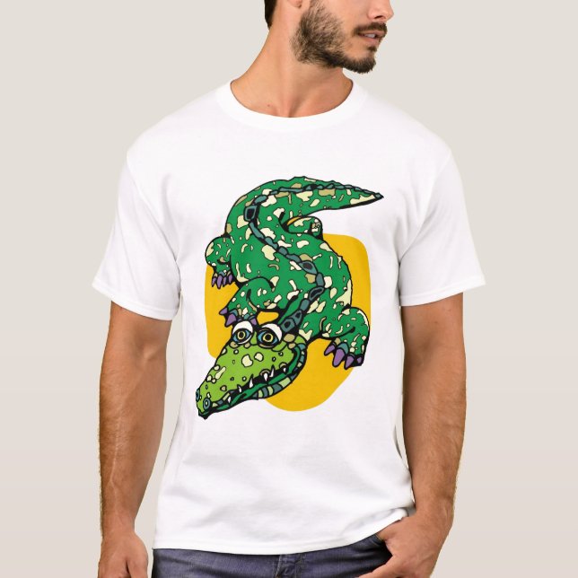 Camiseta Crocodilo engraçado (Frente)