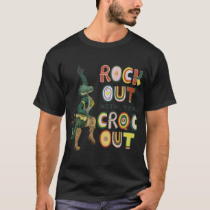 Camiseta Crocodilo Engraçado Sai Com Seu Corpo