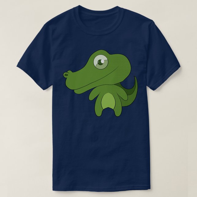 Camiseta Crocodilo feliz (Frente do Design)