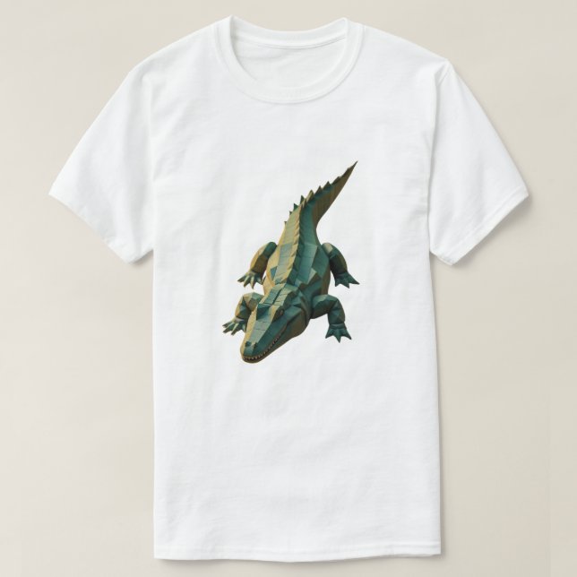 Camiseta Crocodilo Geométrico (Frente do Design)