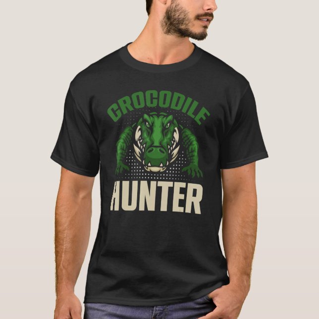 Camiseta Crocodilo Hunter Wildlife Lizard Alligator Reptile (Frente)