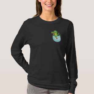 Camiseta Crocodilo Jacaré Bolsinho Crocodilos Gator Fofo