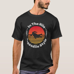 Camiseta crocodilo, jacarés, silhueta-réptil