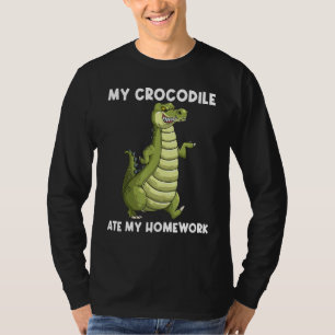 Camiseta Crocodilo Legal Para Crianças Meninos Jacaré Répti