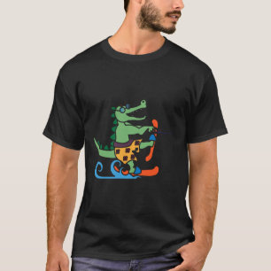 Camiseta Crocodilo Lover Skiator Alligator Réptil Water Ski