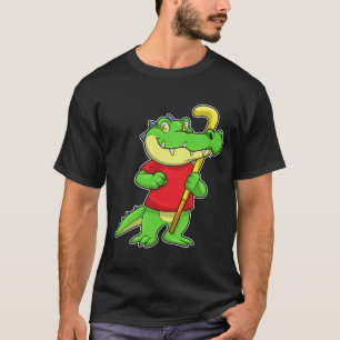 Camiseta Crocodilo no hóquei em campo com Stick