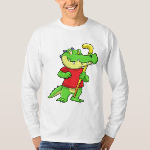 Camiseta Crocodilo no hóquei em campo com Stick