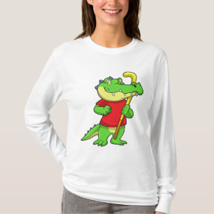 Camiseta Crocodilo no hóquei em campo com Stick