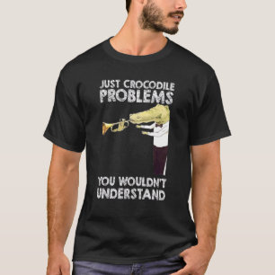 Camiseta Crocodilo Problema Com O Alligador De Figuras De H
