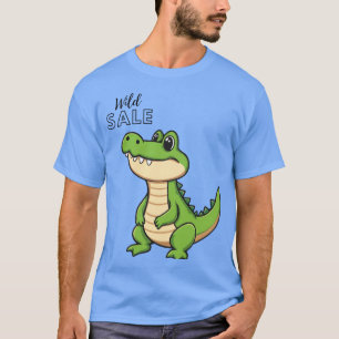 Camiseta Crocodilo Selvagem – Gráfico da Natureza Feroz
