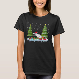 Camiseta Crocodilo Xmas Tree Lighting Men Mulheres Cristo F