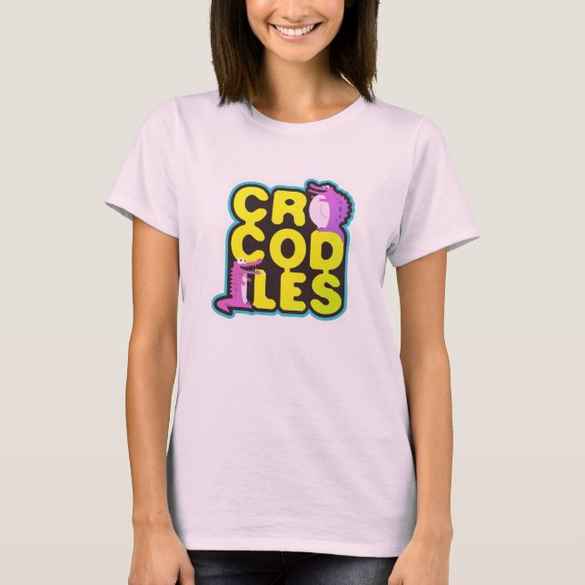 Camiseta Crocodilos com dois crocos felizes - vívidos (Frente)