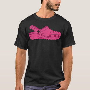Camiseta Crocs Clog Neon Magenta - Calçado Rosa Quente Clás