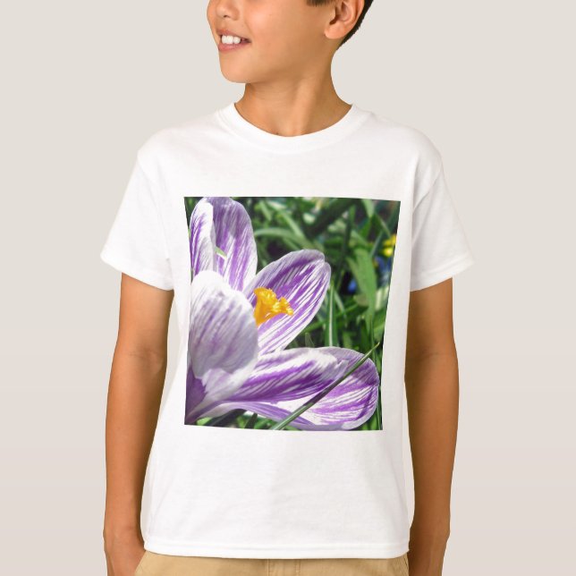 Camiseta Crócus Violeta de Primavera (Frente)