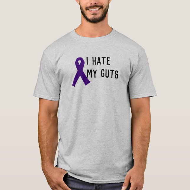 Camiseta Crohn/colite eu deio minha entranhas (Frente)