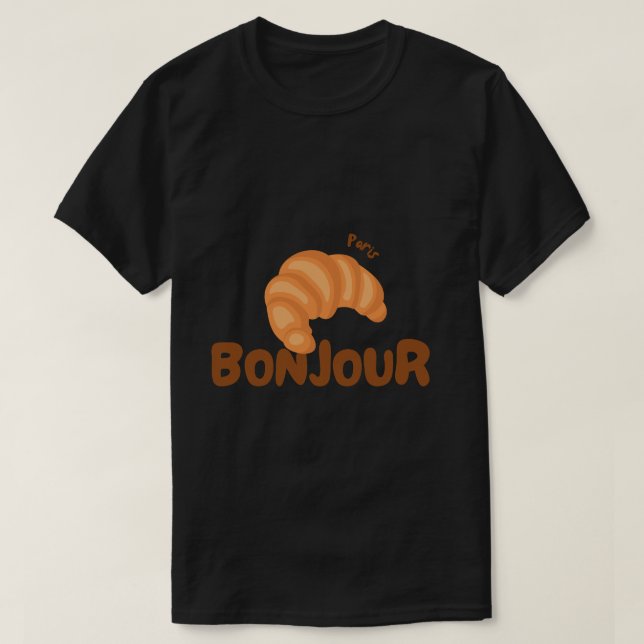 Camiseta Croissant 🥐 bom dia  (Frente do Design)