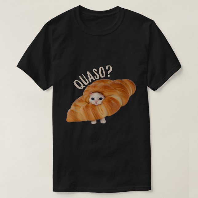 Camiseta Croissant Cat Meme Shirt for Food Lovers (Frente do Design)