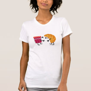 Camiseta Croissant e doce - customizáveis