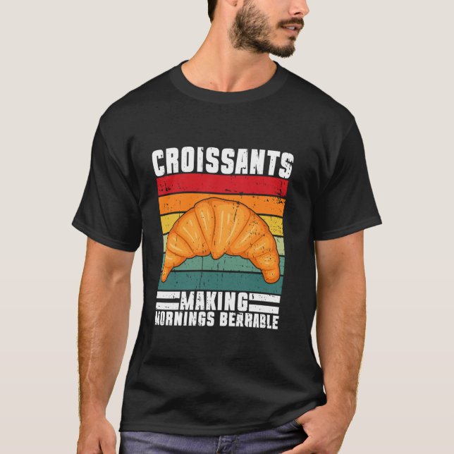 Camiseta Croissant Fazer Mornings Bearable Croissant (Frente)