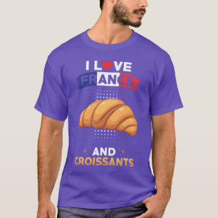 Camiseta Croissant França Ama Comida Francesa vintage