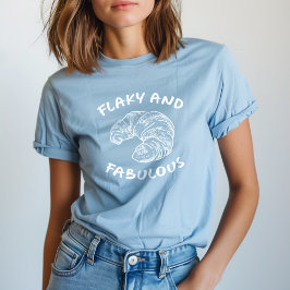 Camiseta Croissant Francês Flutuante e Fabuloso