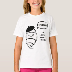 Camiseta Croissant Francês Whimsical