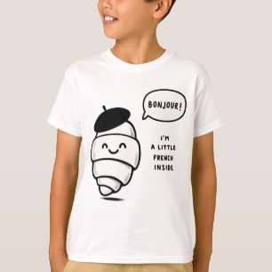 Camiseta Croissant Francês Whimsical