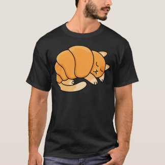 Camiseta Croissant Gato Fofo Massa Animal Piada Arte Divert