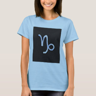 Camiseta Cromo como Capricórnio Zodiac Símbolo na Pele Co