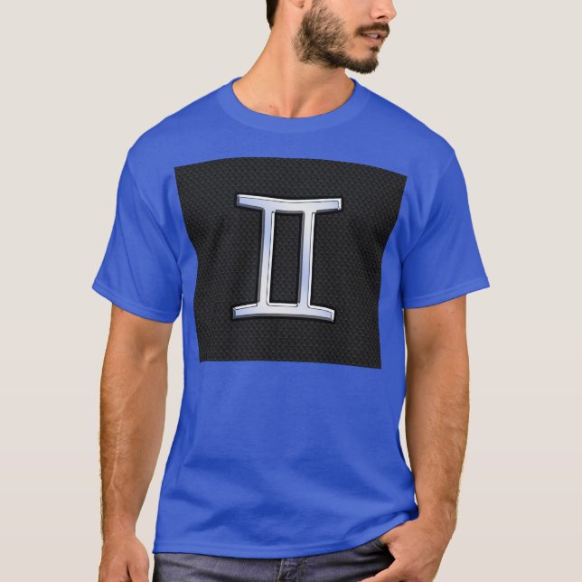 Camiseta Cromo Como Gemini Símbolo Zodiac (Frente)