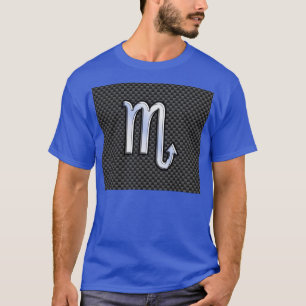 Camiseta Cromo Como Scorpio Sinal Zodiac Impressão de Fibr