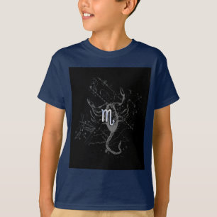 Camiseta Cromo como Scorpio Zodiac Símbolo em Hevélio