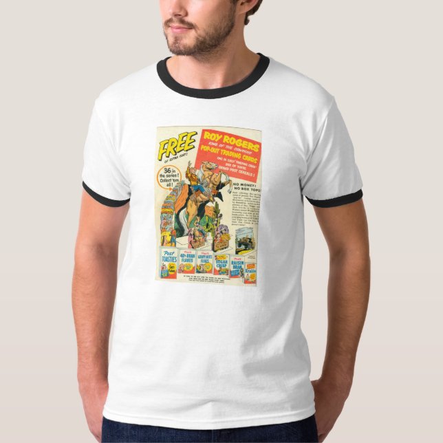 Camiseta Cromos de colecção de ROY ROGERS 1952 do t-shirt (Frente)