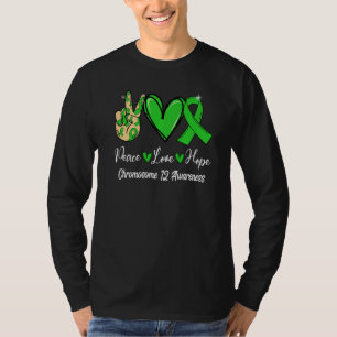 Camiseta Cromossomo 12 Sensibilização Paz Amor Esperança Bo