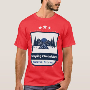 Camiseta Crônicas de Acampamento Histórias de Sobrevivência