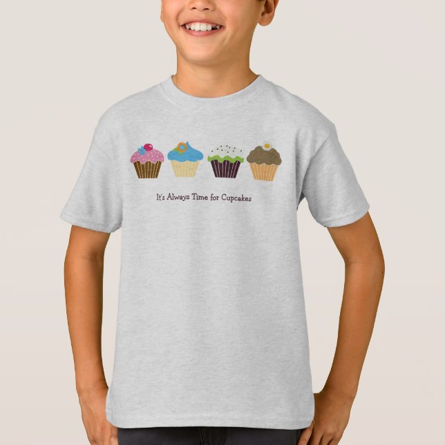Camiseta Cronometre para o t-shirt dos cupcakes (Frente)